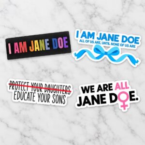 TT - I Am Jane Doe Sticker Sheet, I Hope She Bankrupts Cornell, Justice For Jane Doe Magnet or Vinyl Sticker