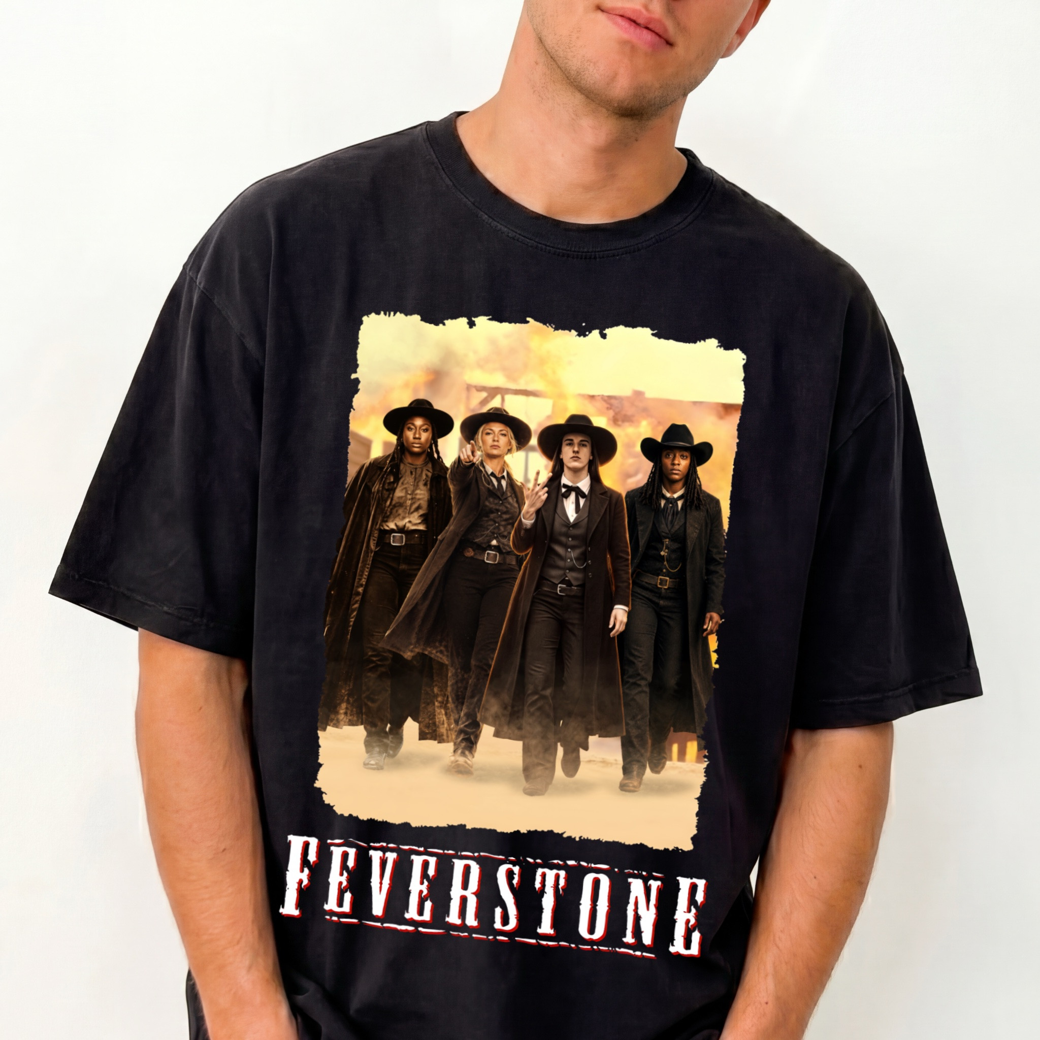 QK - FEVERSTONE - Sophie Cunningham - Caitlin Clark - Tomb Stone T-Shirt - Image 8