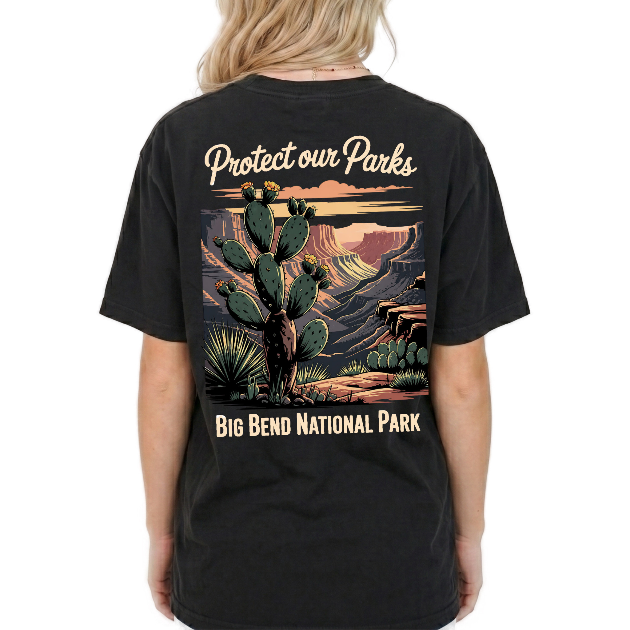 QK - Protect our Parks - Big Bend National Park T-Shirt - Image 3