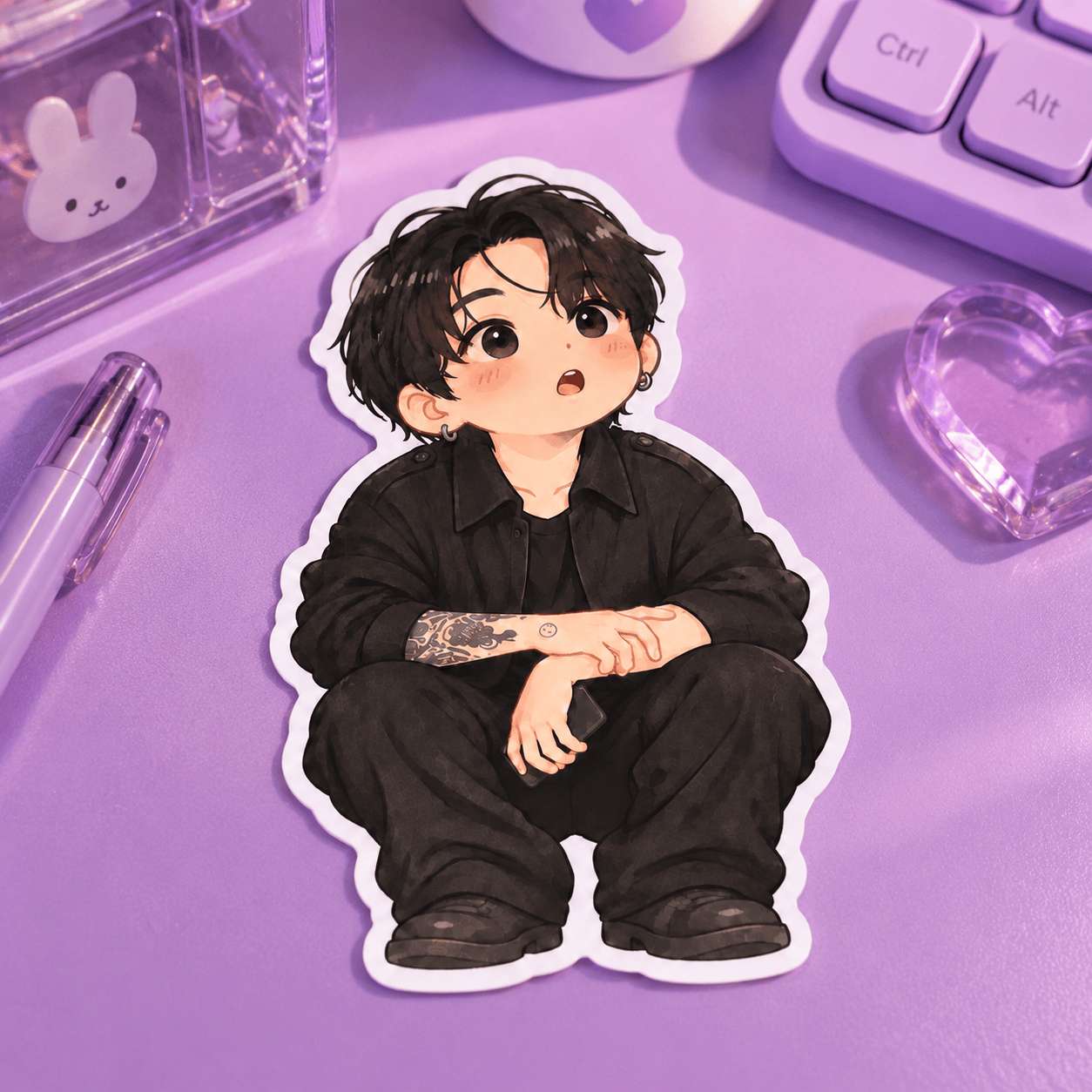 HN - Cute Jungkook BTS Army Sticker/Magnet - Image 6