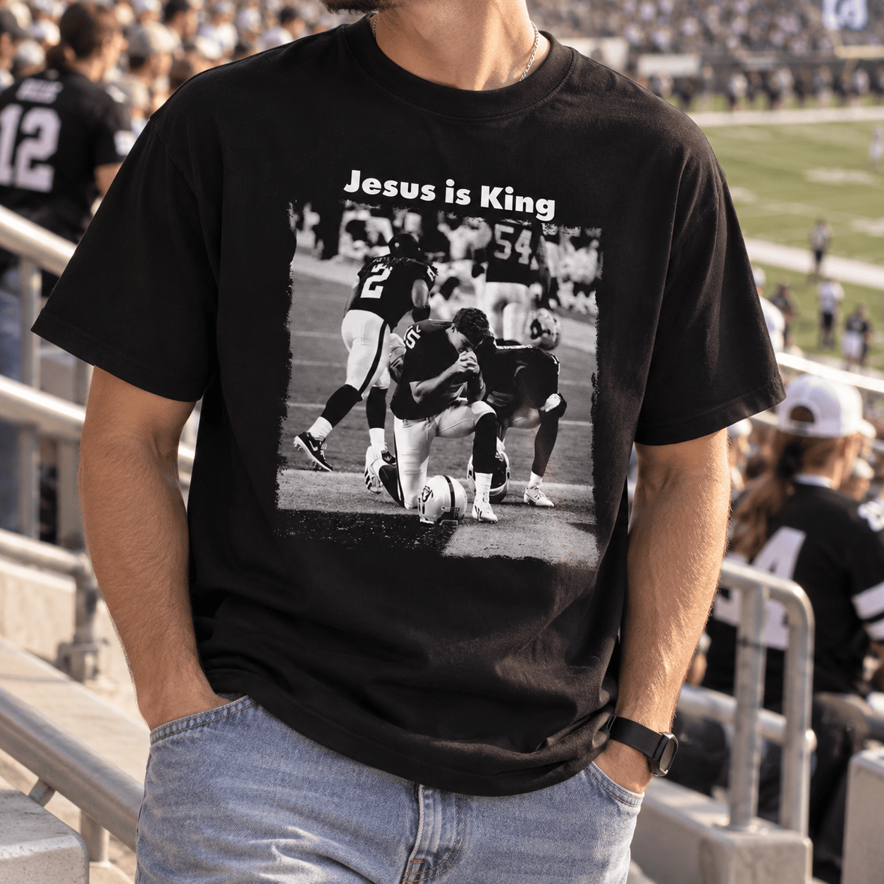 Ego - Jesus Is King Las Vegas Pray Football Shirt
