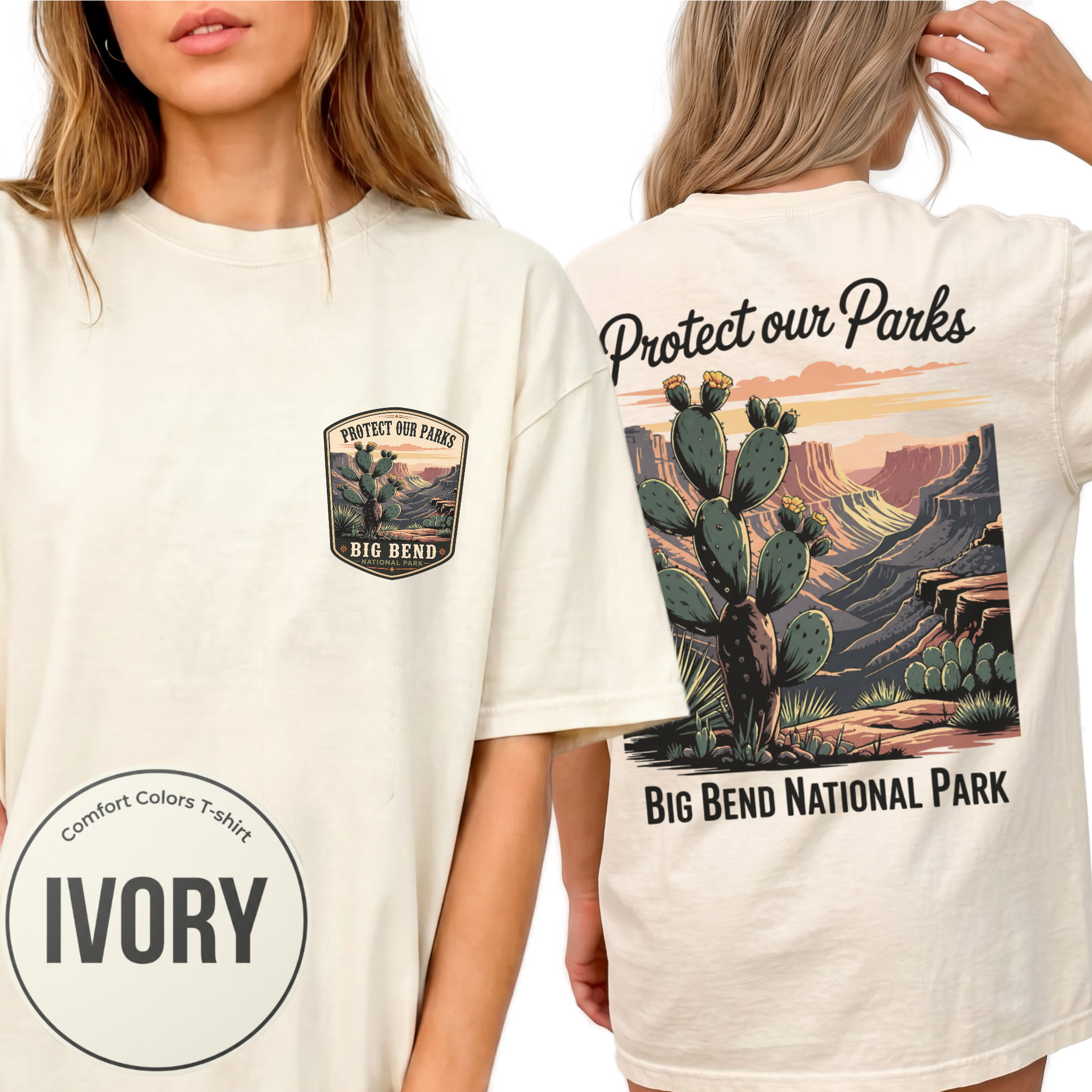 QK - Protect our Parks - Big Bend National Park T-Shirt - Image 2