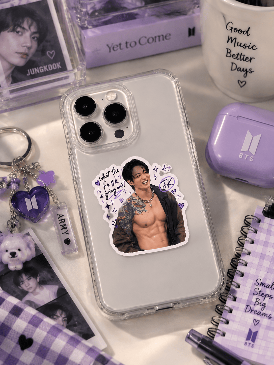 AT - Jungkook “What the F#K Is Going On?!” Sticker, Funny BTS Concert Moment, Kpop Fan Gift, ARMY Inspired - Image 4