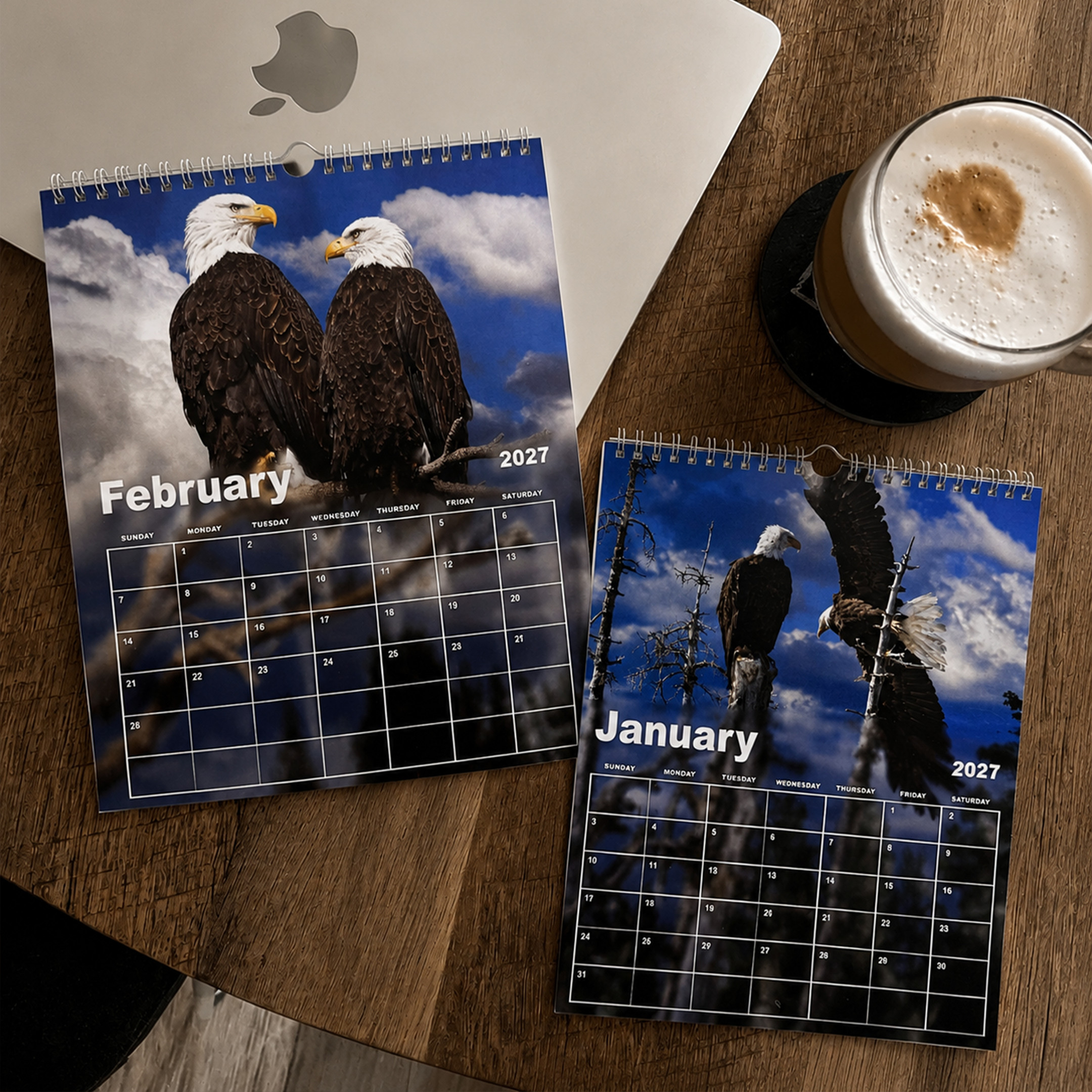 NA - V2 Jackie and Shadow Eagle 2026 - 2027 Hanger Vertical Calendar - Image 3