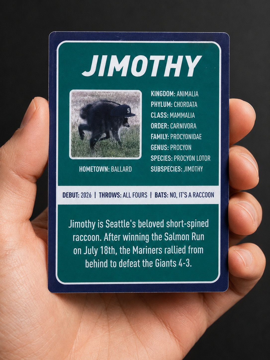 TT - Seattle Mariners Jimothy Metal Card, 3.4 x 2.13 inches Jimothy Wallet Card Gifts - Image 4