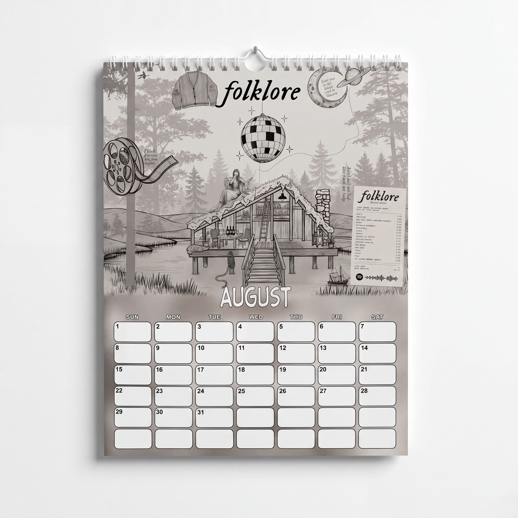 QK - A Year Of Swifties (Easter Eggs) 2027 Wall Calendar - Image 4
