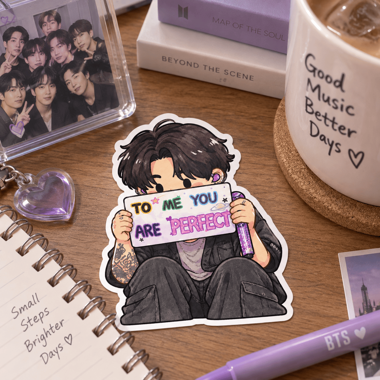 AT - Jungkook BTS Army Sticker, To Me You Are Perfect Sticker/Magnet - Image 5