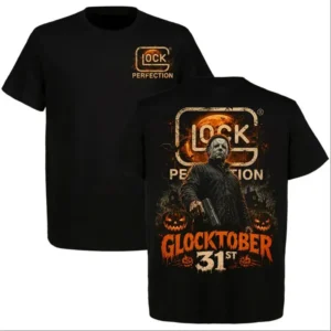 Ego - Unisex Pure Cotton Graphic T-Shirt - Michael Myers Glocktober 31st