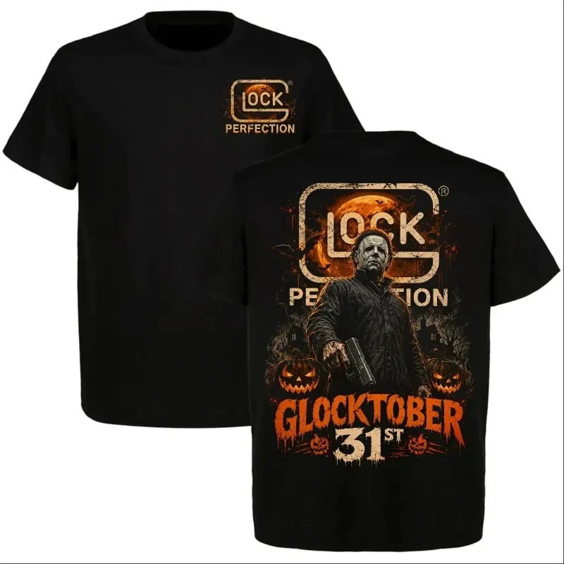 Ego - Unisex Pure Cotton Graphic T-Shirt - Michael Myers Glocktober 31st