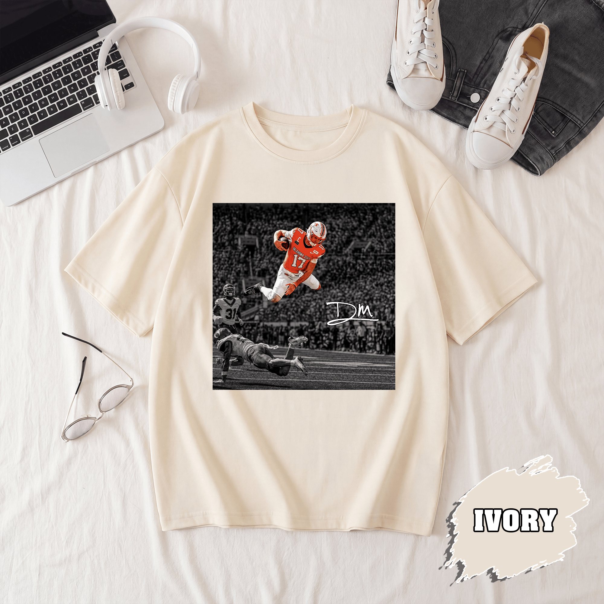 BN - Drew Mestemaker T-Shirt, Oklahoma Football Tee - Image 4