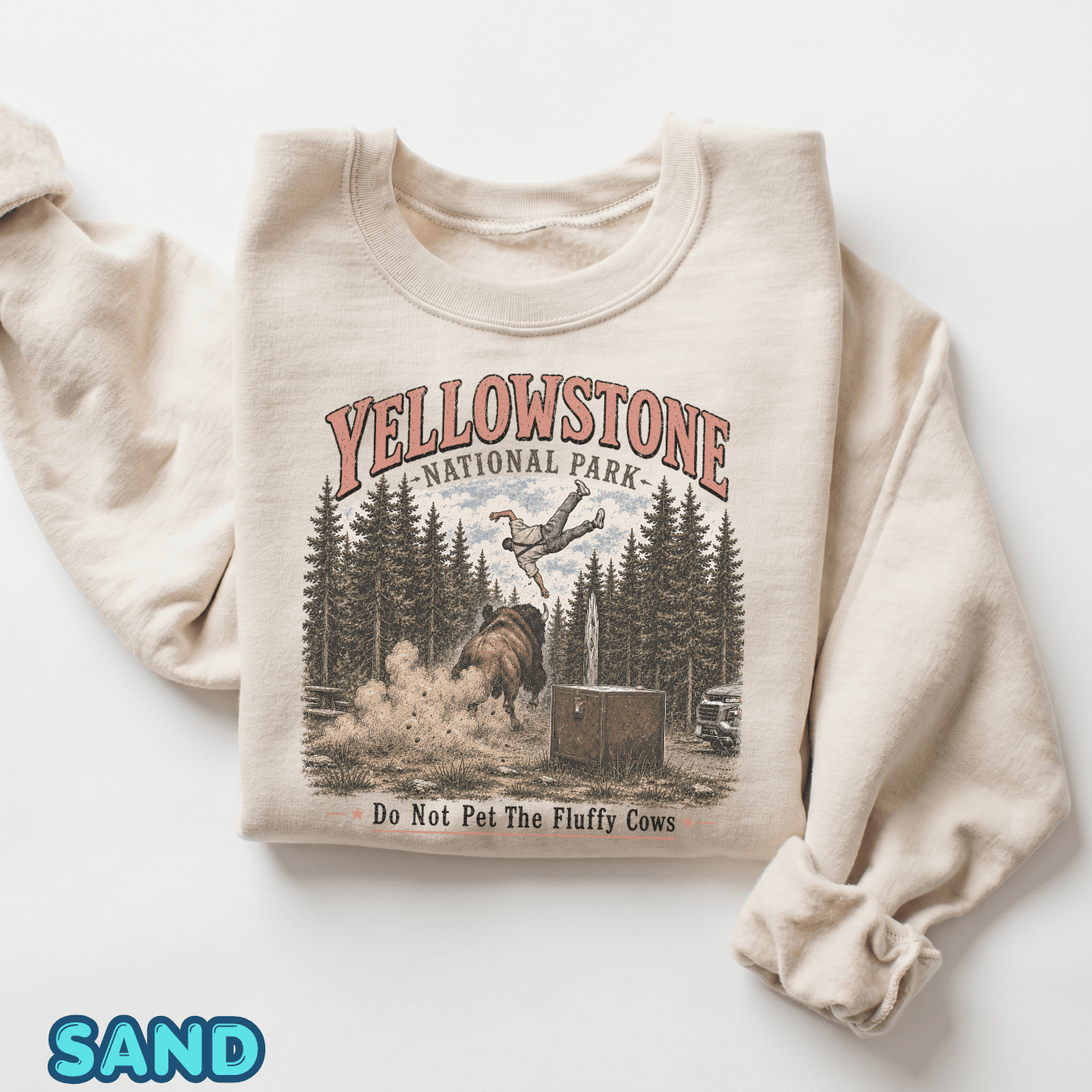 Do Not Pet The Fluffy Cows Yellowstone National Park Shirts - Image 2