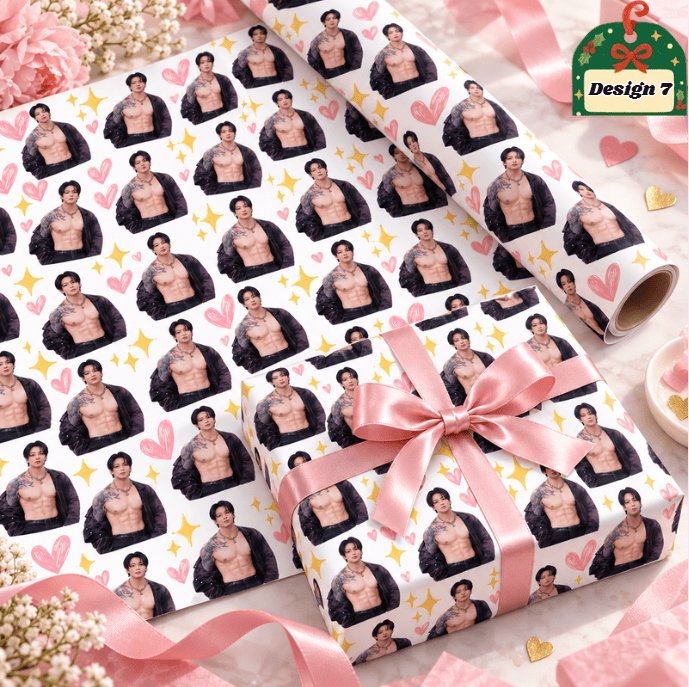 BN - Jungkook BTS Christmas Matte Wrapping Paper - Image 7