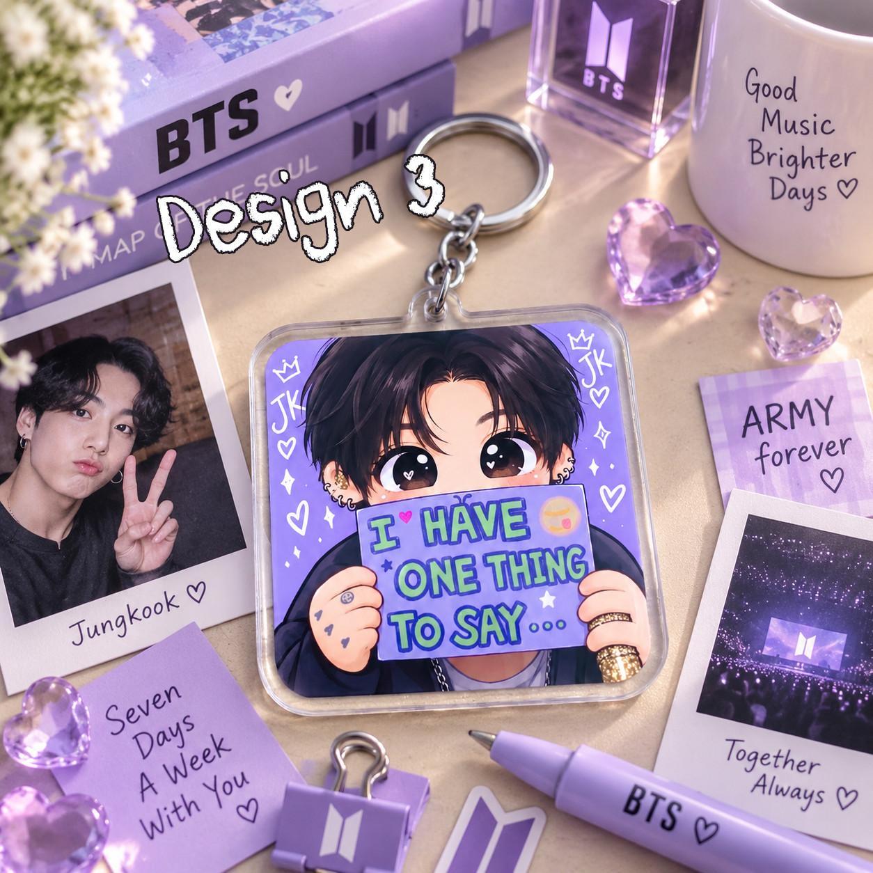 NA - Cute Jungkook Acrylic Keychain - Image 5