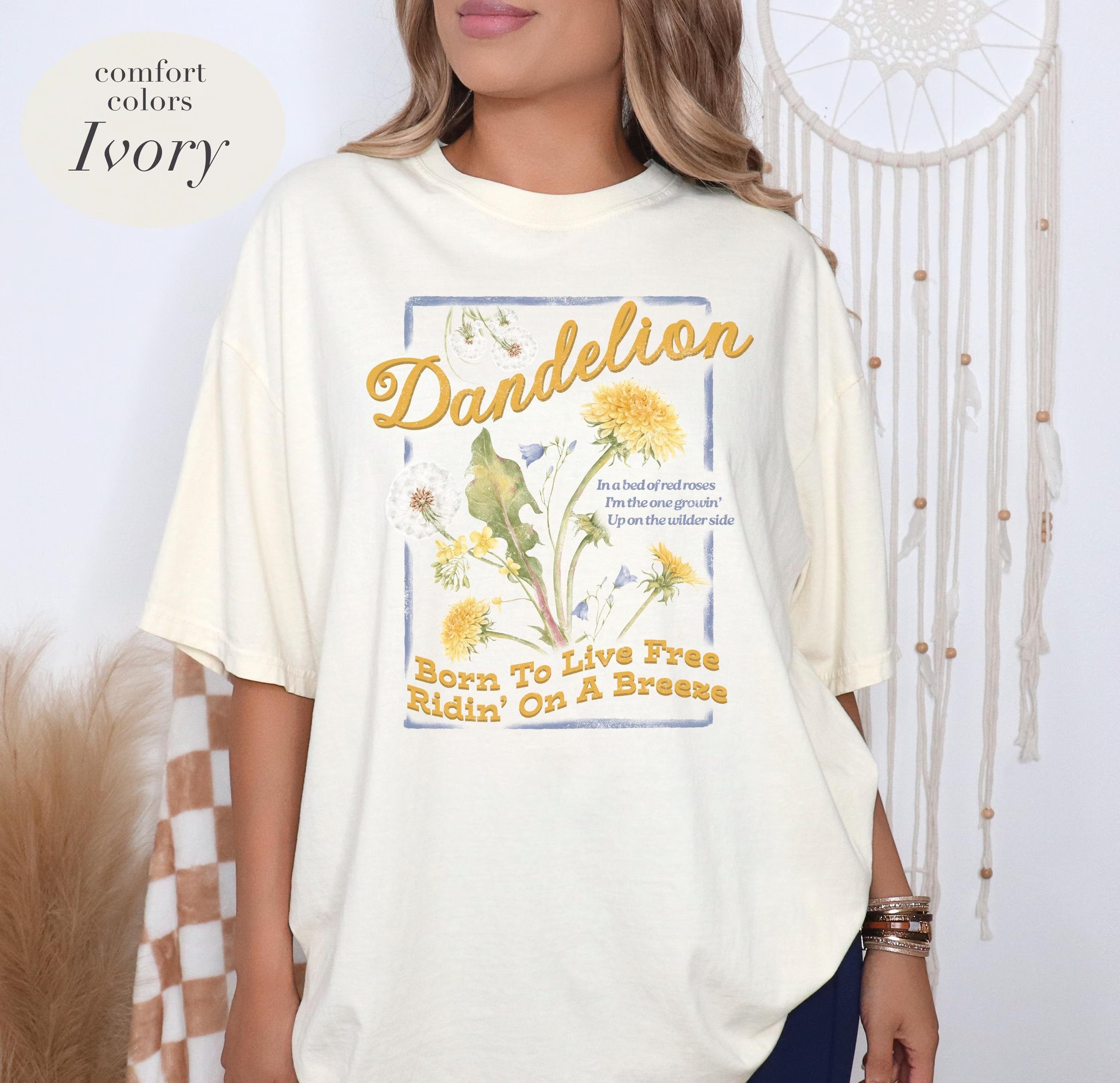 NN - Dandelion Lyrics Vintage Shirts, Ella Langley T-Shirt - Image 10