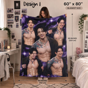 NA - Hot Body Jungkook BTS Flannel Blanket