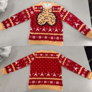 TT - Hilarious Merry Cockmas 350gsm Premium Sweater Ugly Christmas, Funny Nuts Sack Holiday Sweater, Funny Xmas Apparel