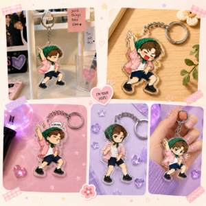 HN - Funny J-Hope Dance Keychain, Layered Acrylic Keychain