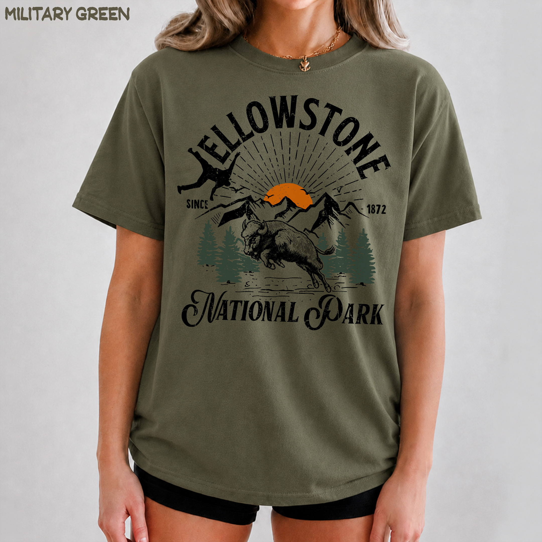 NA - Logo Bison Yellowstone National Park Shirts - Image 7