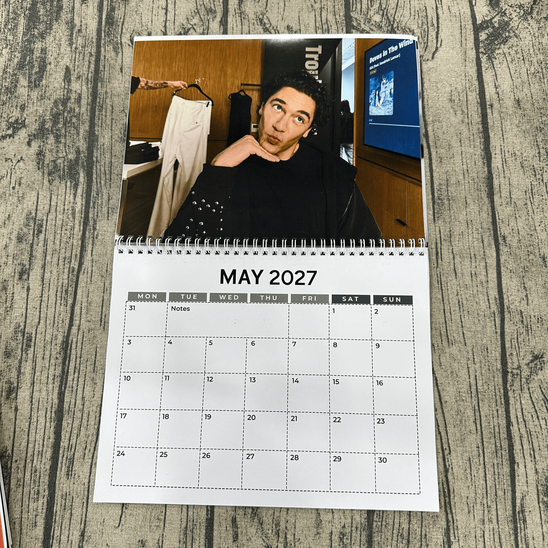 AT - Garrett Graham 2027 Calendar, Gift for Off Campus Movie Fans