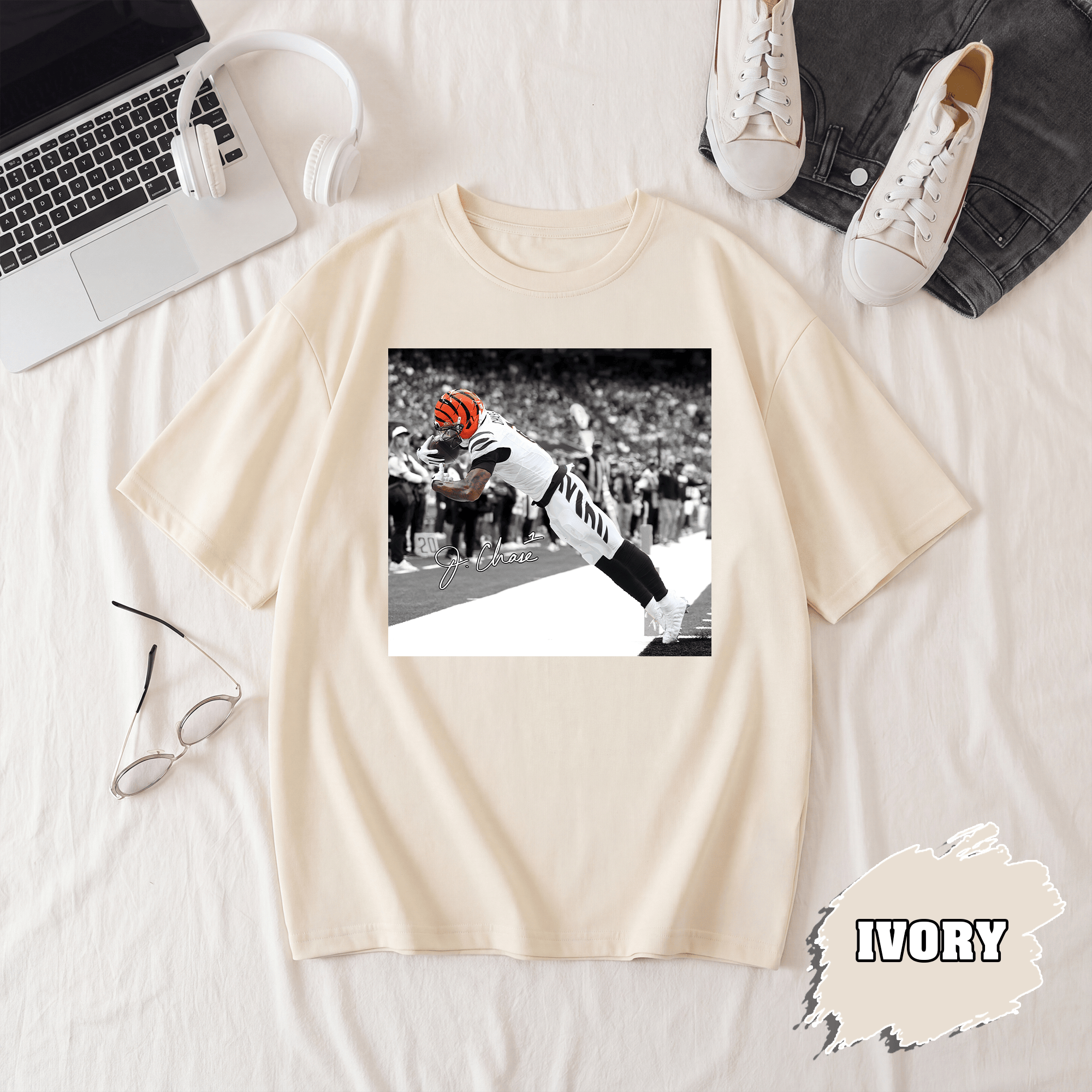 BN - Ja'Marr Chase T-Shirt, Cincinnati Bengals Football Tee - Image 5