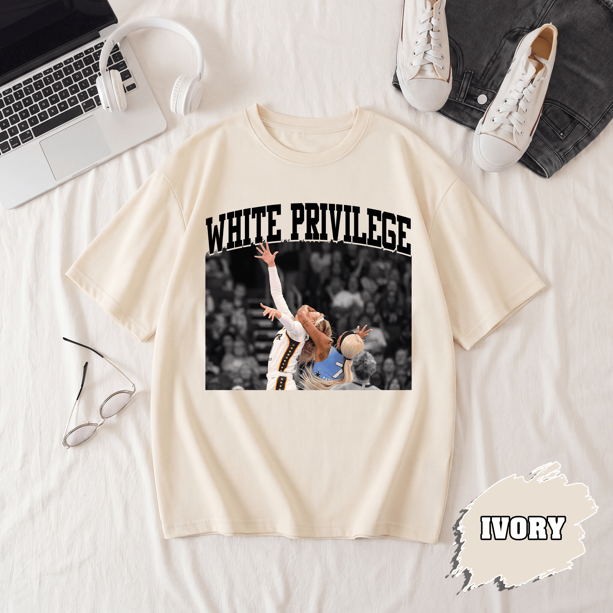 BN - White Privilege T-Shirt, Sophie Cunningham Tee - Image 4