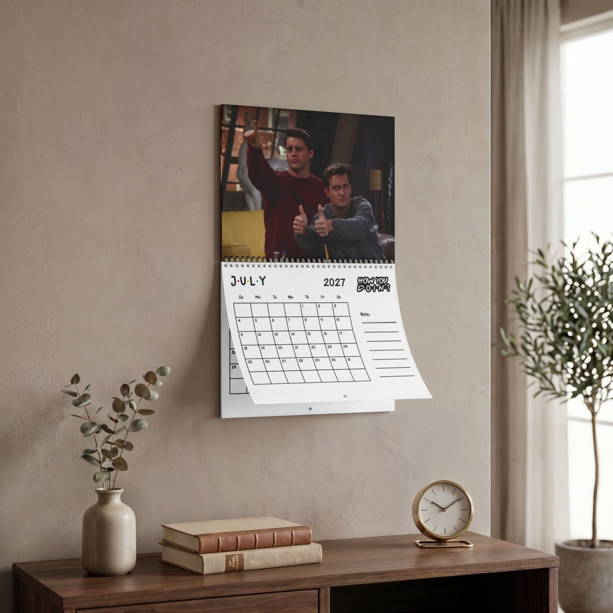 TT - FRIENDS 2027 Calendar, TV Show Inspired Wall Calendar, Funny Sitcom Fan Gift, Friends Inspired Home Decor