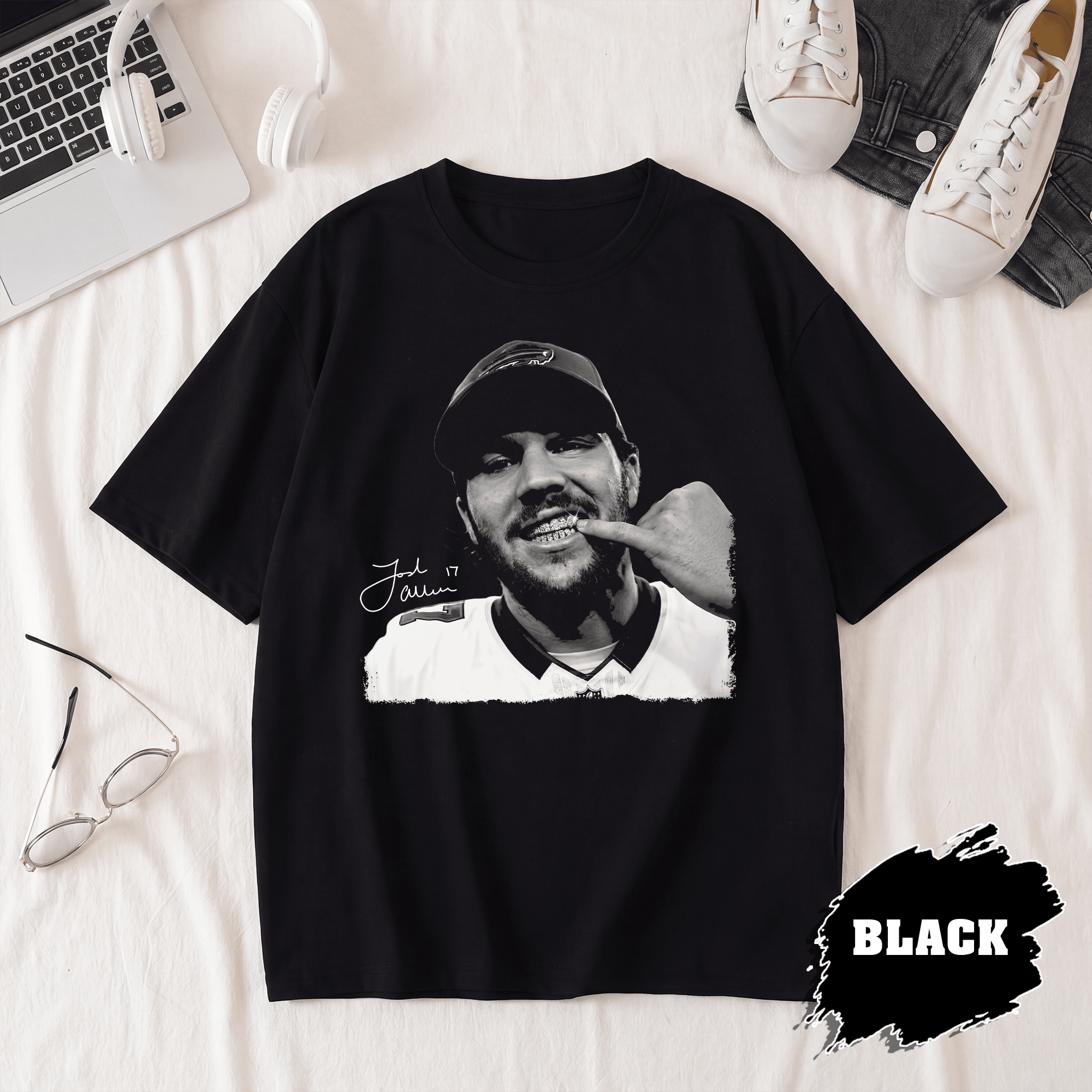BN - Josh Allen T-Shirt, Buffalo Bills Football Tee