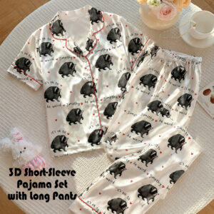 NA - 3D Jimothy Raccoon Satin Pajama Set, Gift for Raccoon Lover