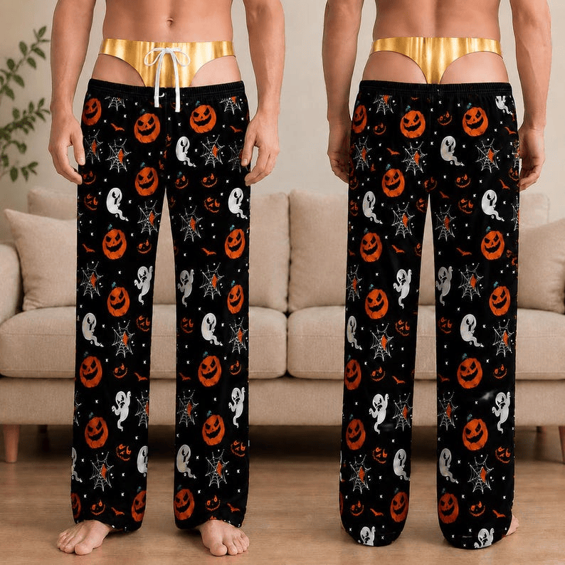 NS - Funny Pajama Pants, Fake Underwear Print - Image 5