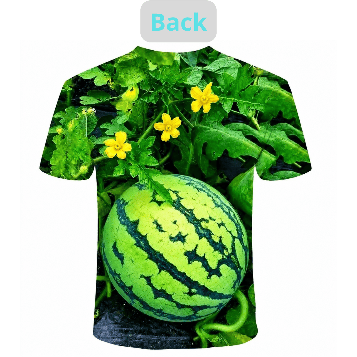 NS - Funny 3D Watermelon Print Graphic Shirt - Image 3