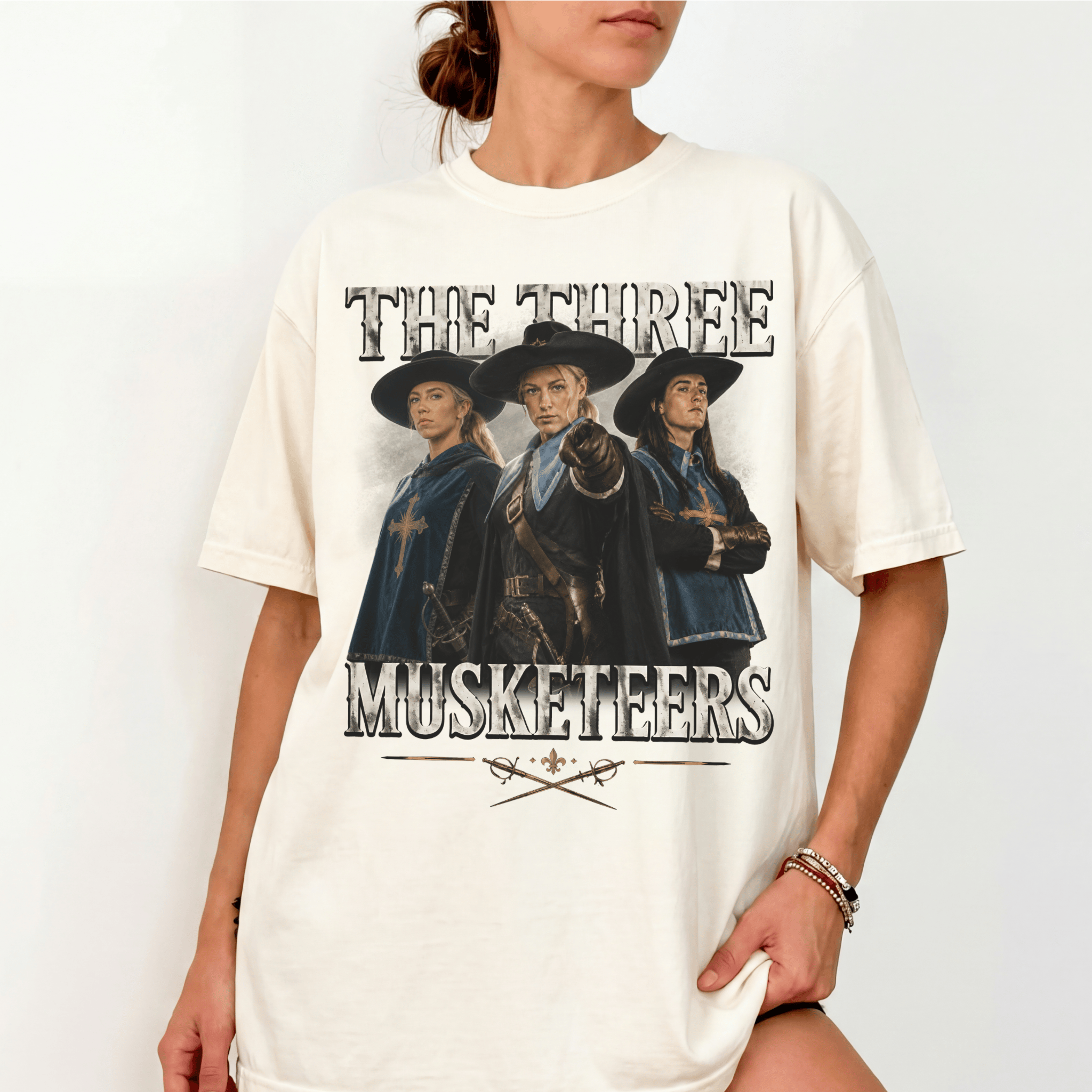 QK - The Three Musketeers Indiana Fever Edition T-shirt - Image 4