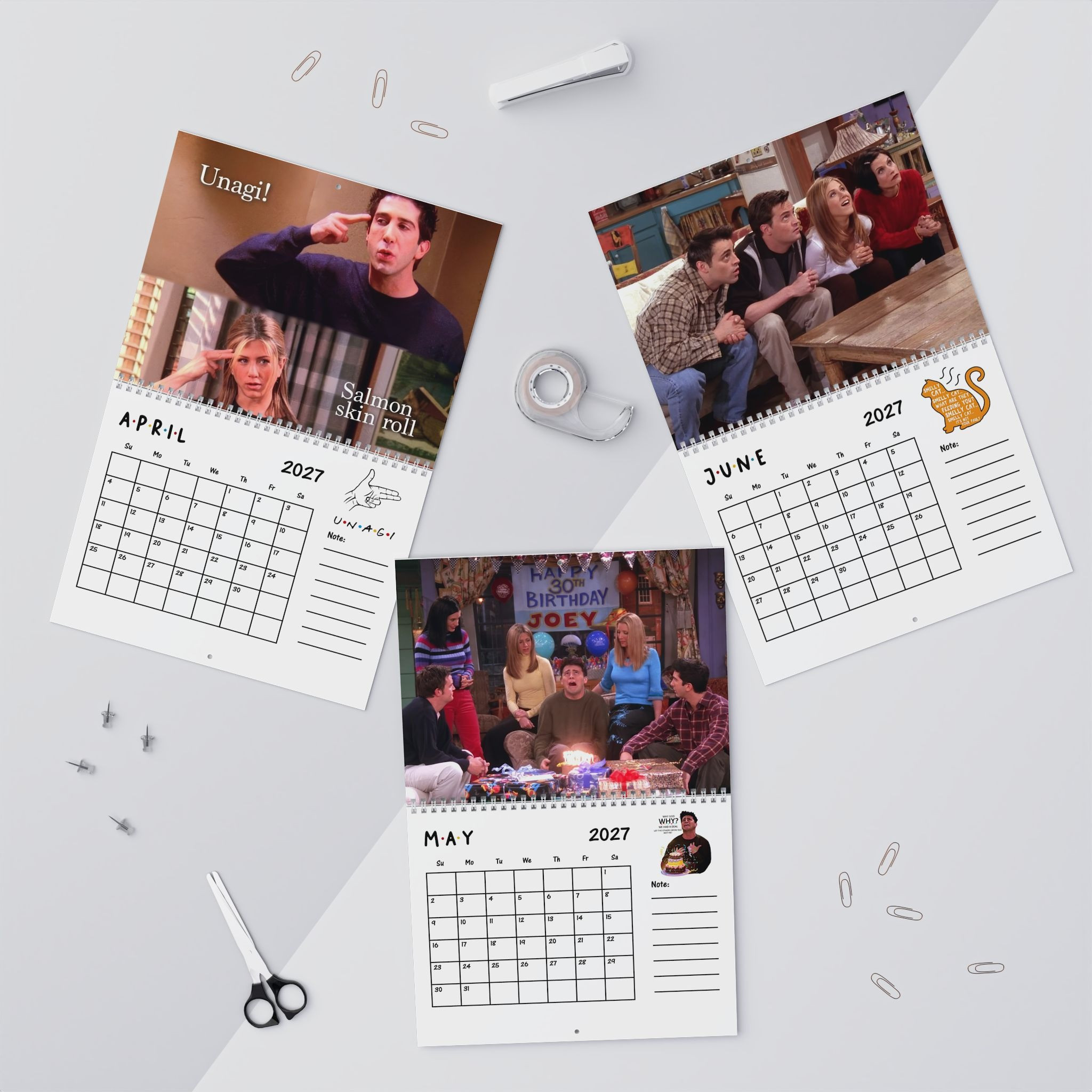 TT - FRIENDS 2027 Calendar, TV Show Inspired Wall Calendar, Funny Sitcom Fan Gift, Friends Inspired Home Decor