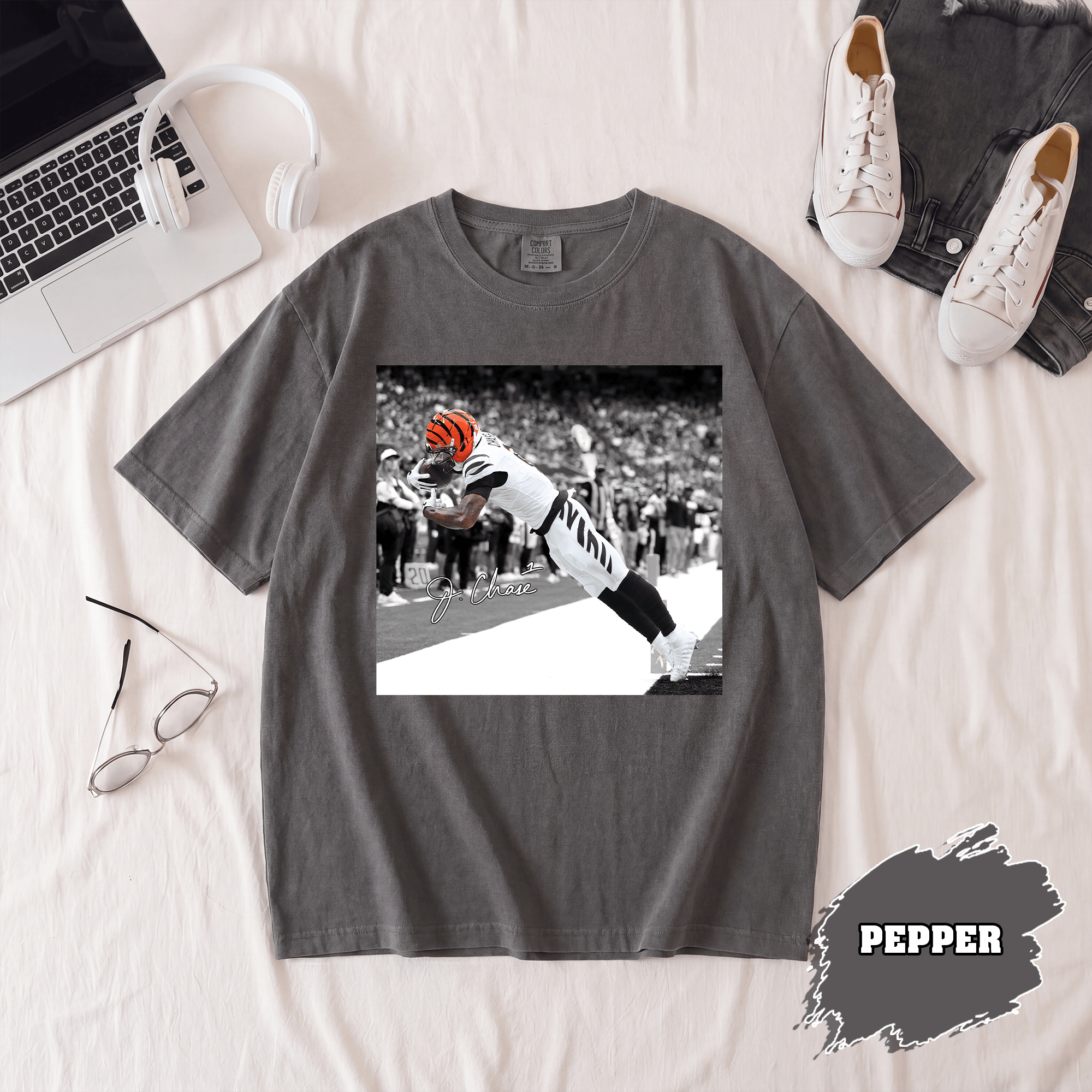 BN - Ja'Marr Chase T-Shirt, Cincinnati Bengals Football Tee