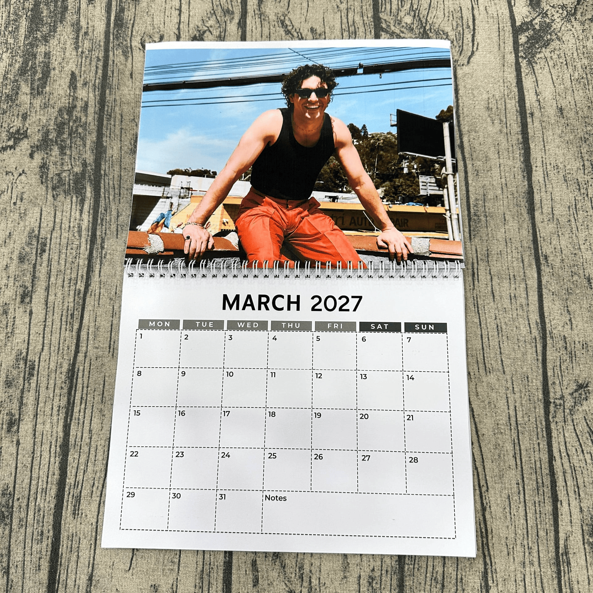 AT - Garrett Graham 2027 Calendar, Gift for Off Campus Movie Fans