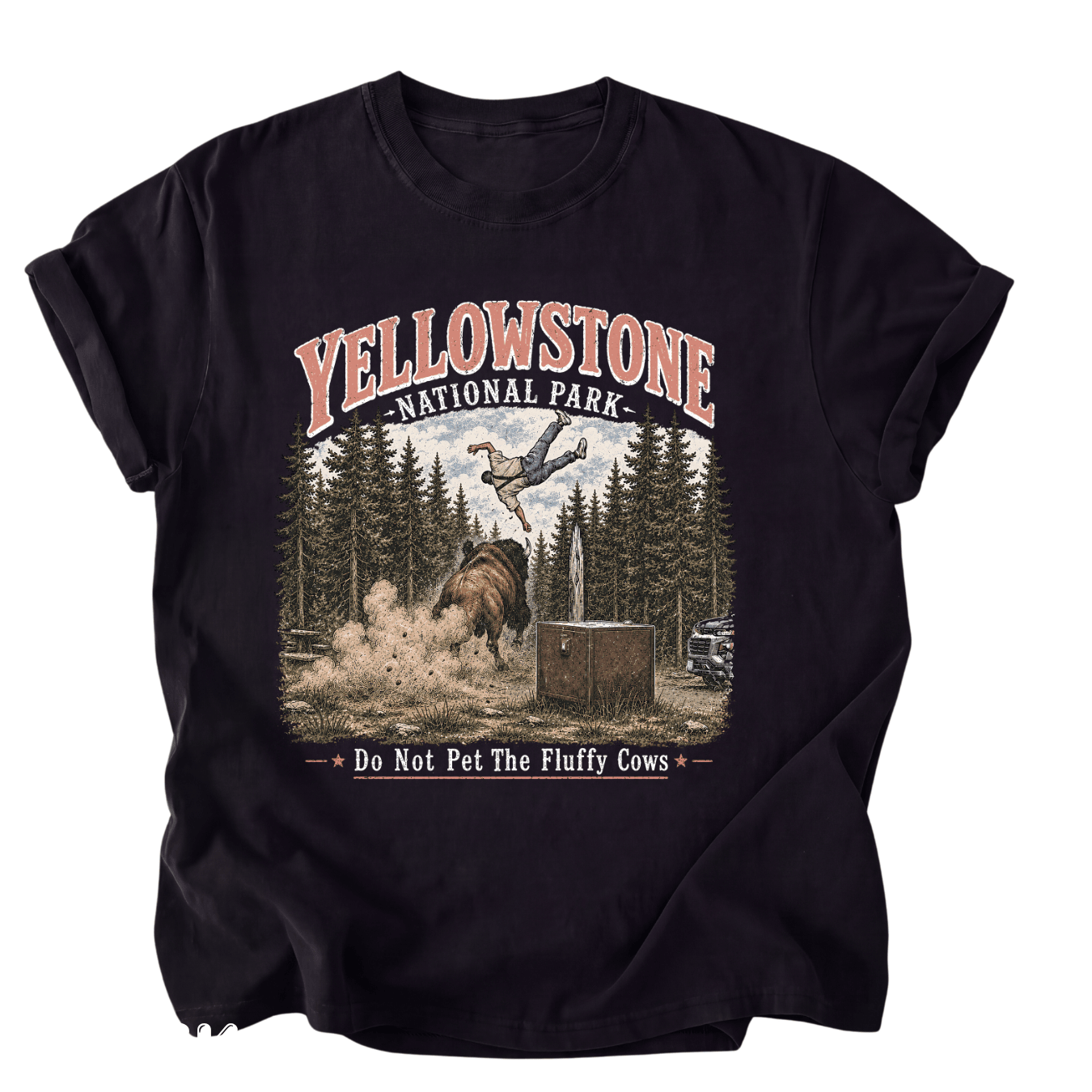 Do Not Pet The Fluffy Cows Yellowstone National Park Shirts - Image 3