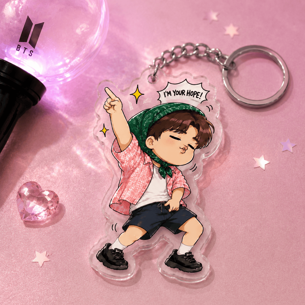HN - Funny J-Hope Dance Keychain, Layered Acrylic Keychain - Image 2