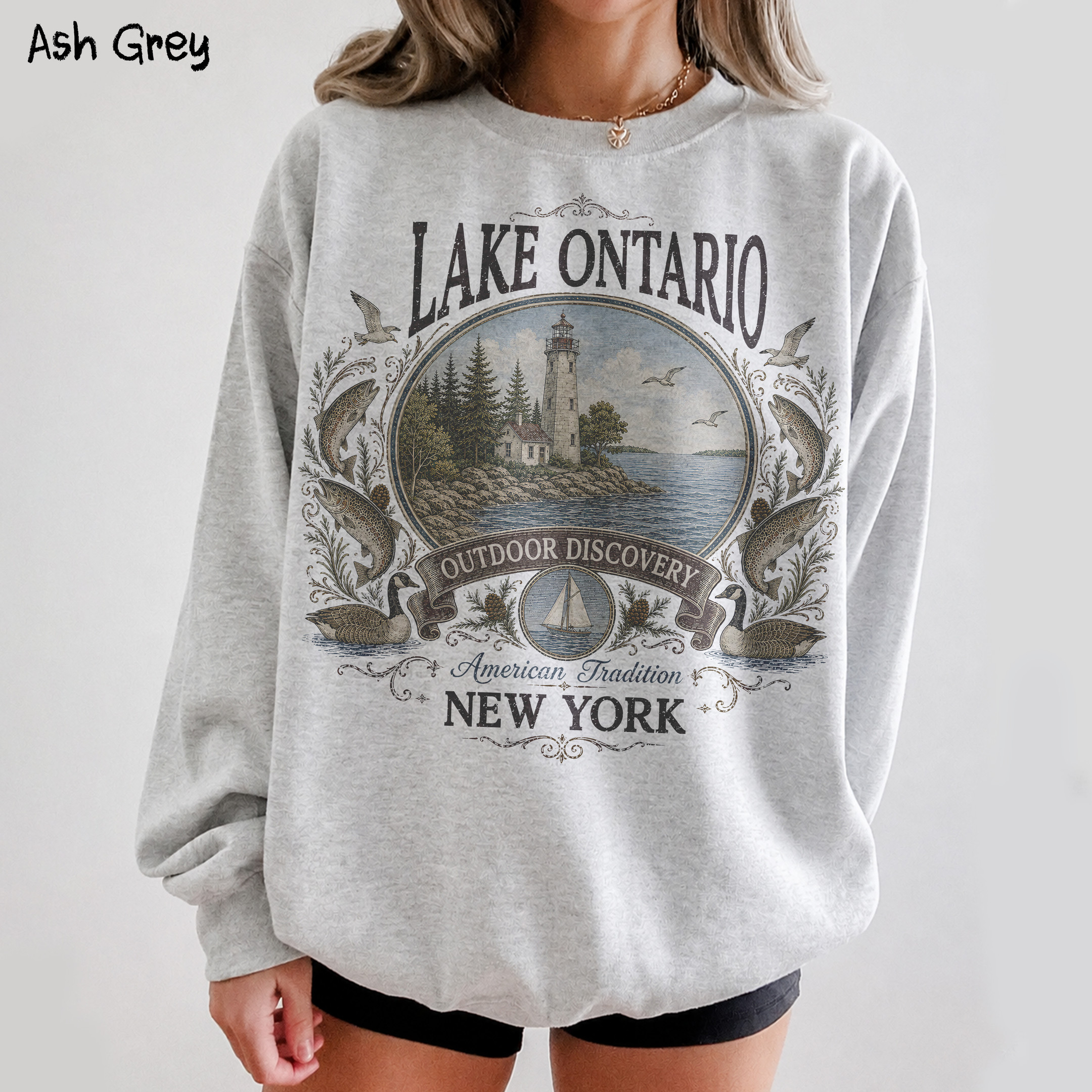 NA - V2 Vintage Lake Ontario The Great Lakes Shirt - Image 6