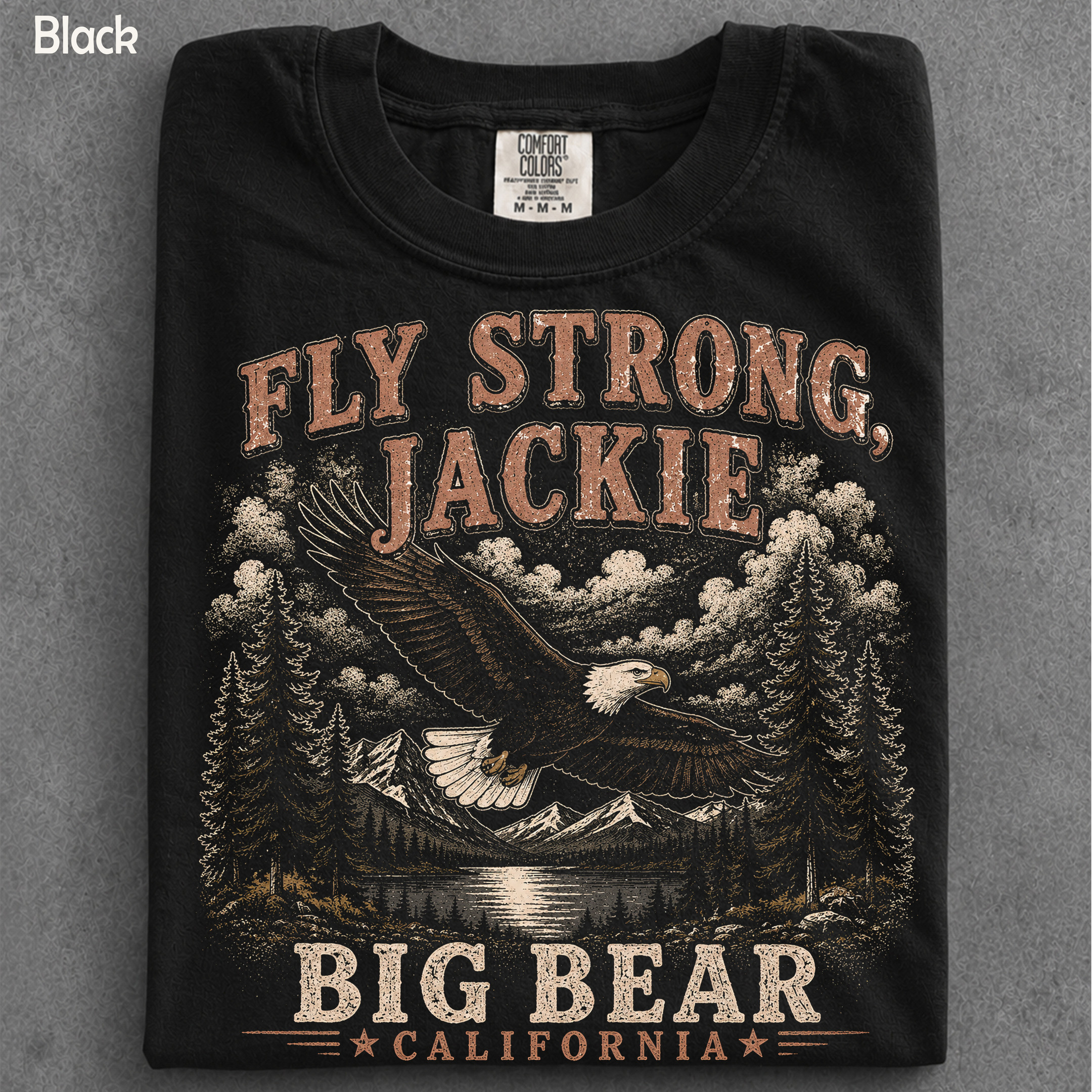 NA - Fly Strong Jackie Big Bear Eagle Jackie's Bald Eagle Shirt - Image 4