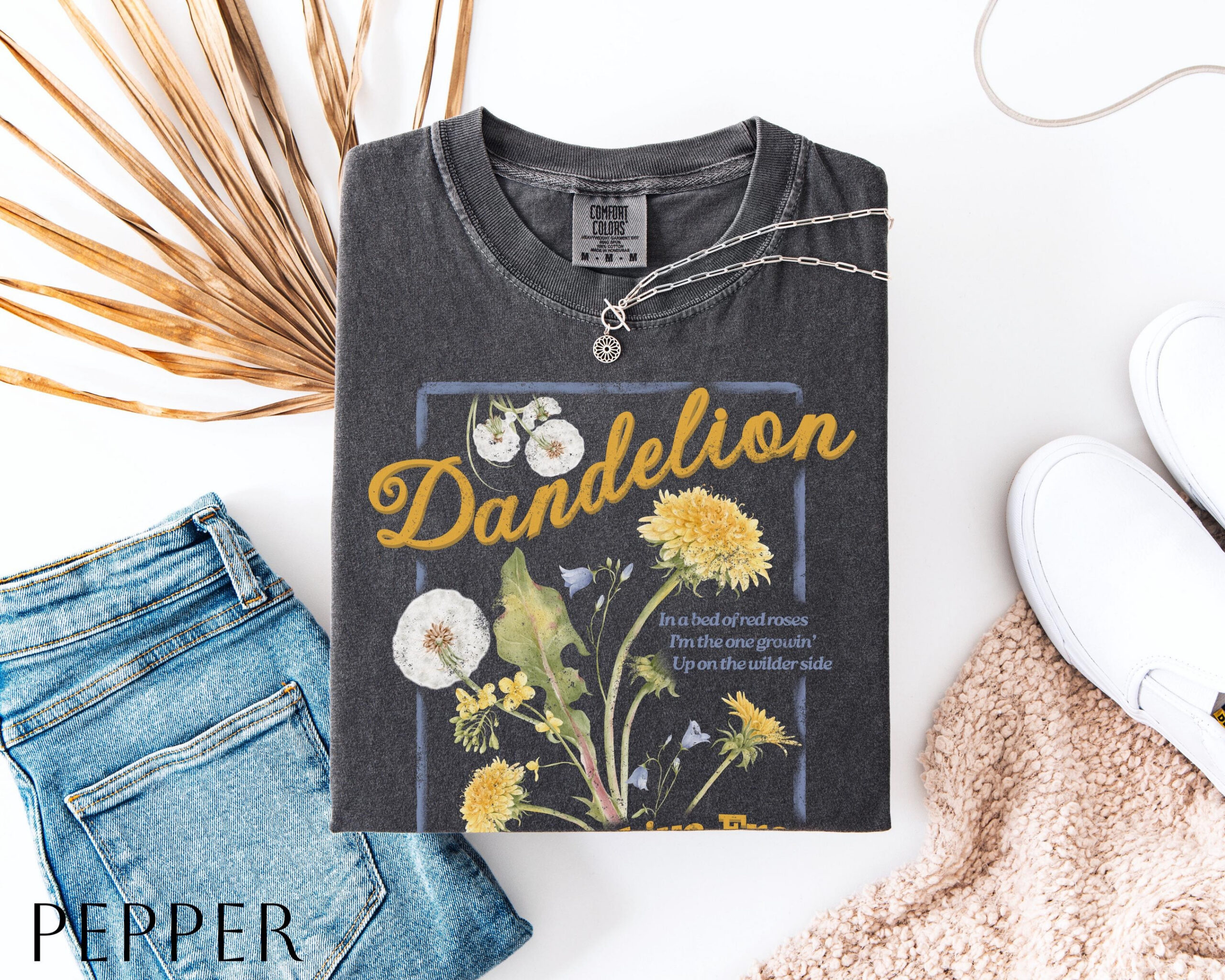 NN - Dandelion Lyrics Vintage Shirts, Ella Langley T-Shirt - Image 3