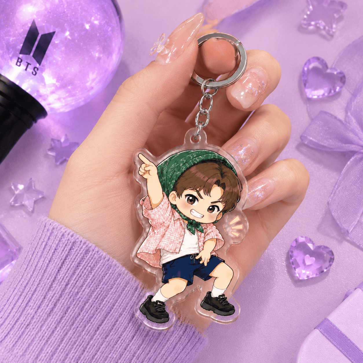 HN - Funny J-Hope Dance Keychain, Layered Acrylic Keychain - Image 5