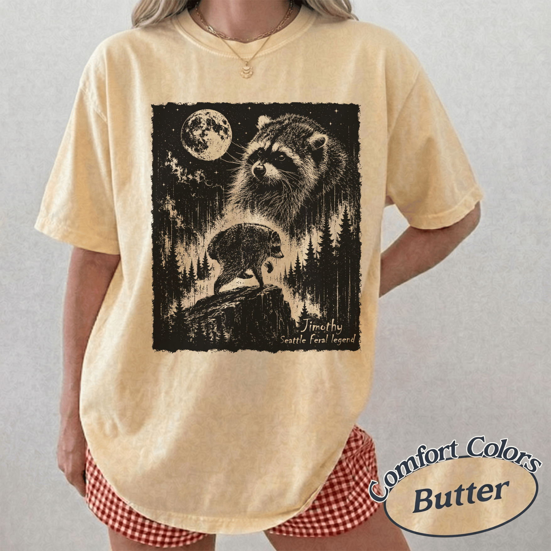 Vintage Jimothy Retro Moon Raccoon Shirts - Image 5
