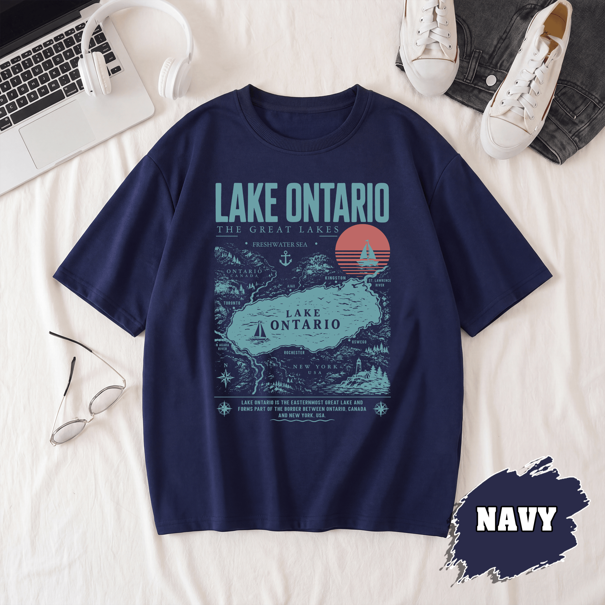 BN - Lake Ontario The Great Lakes Shirt - Image 3