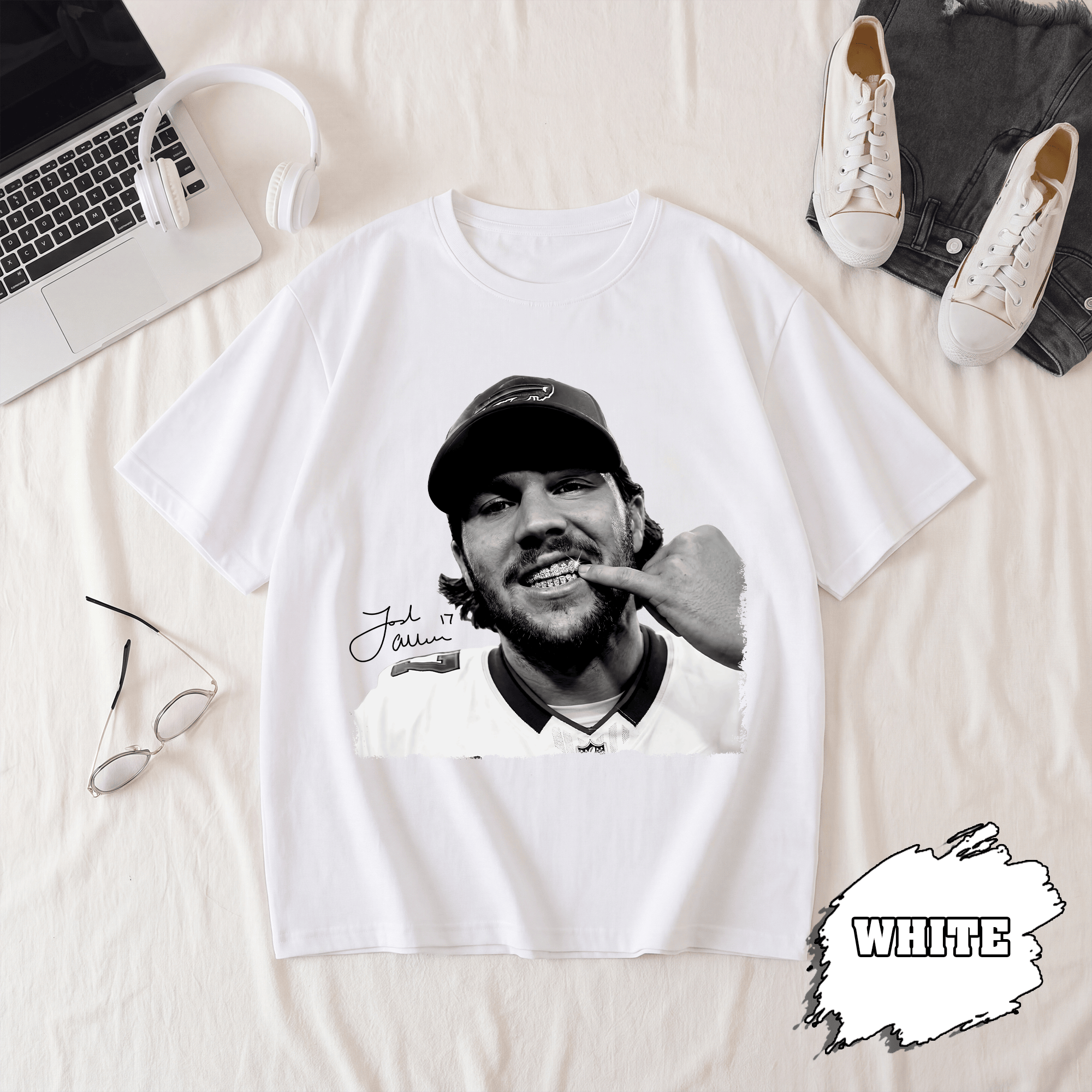 BN - Josh Allen T-Shirt, Buffalo Bills Football Tee - Image 4