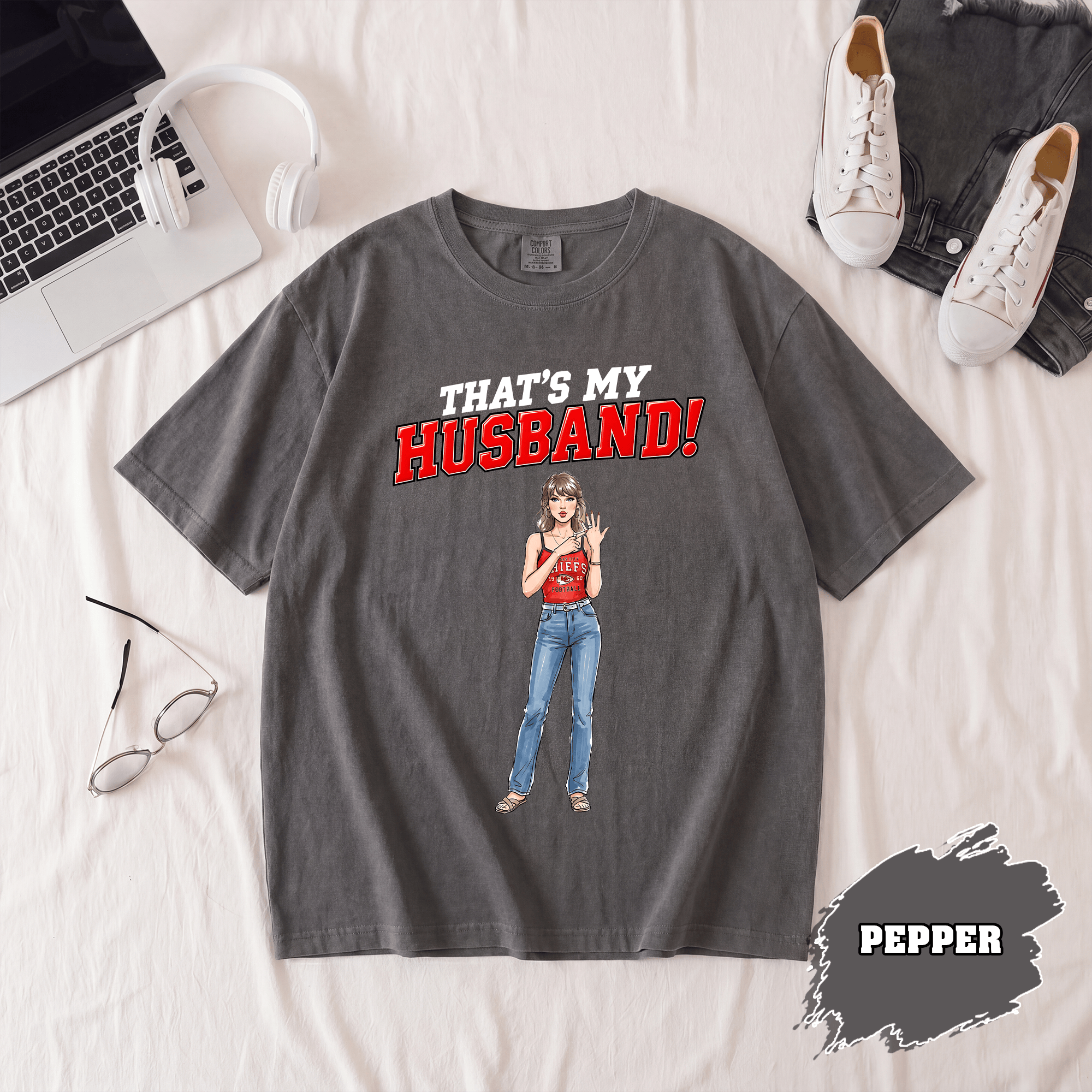 BN - THAT'S MY HUSBAND Taylor Swift T-Shirt - Image 4