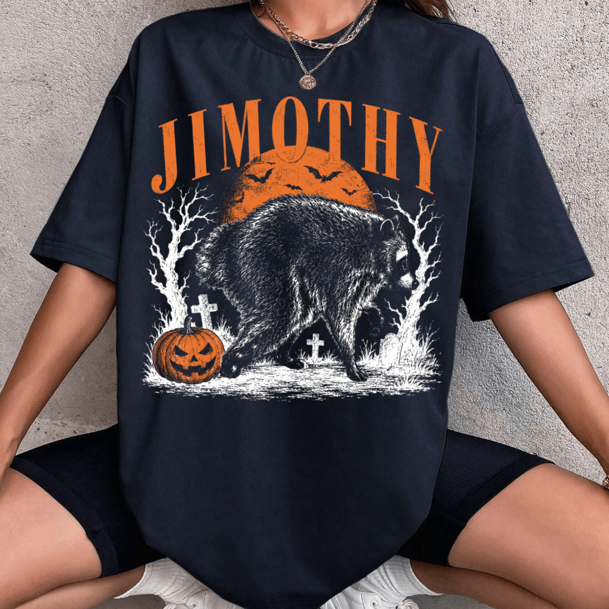 HN - Cute Jimothy Raccoon Halloween , Short King Jimothy Tee - Image 5