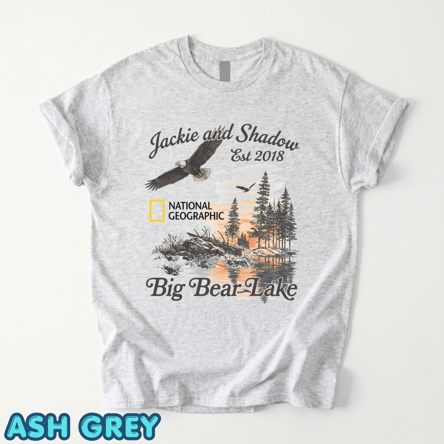 Jackie and Shadow Eagles Unisex Tee, Big Bear Lake Bald Eagles T-Shirt, Nature Lover Gift, Wildlife Enthusiast Shirt, Live Video Bald Eagles - Image 8