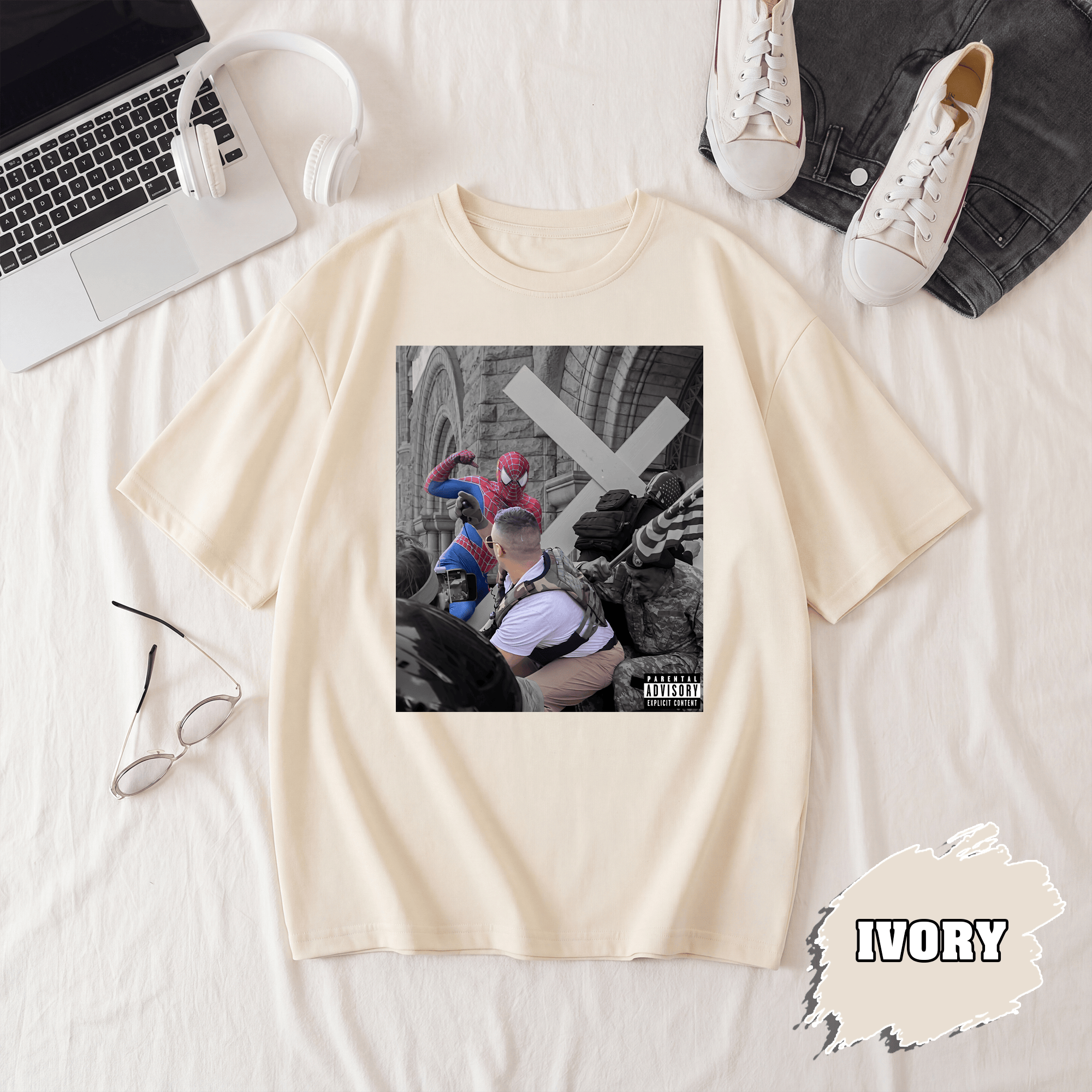 BN - Spider Man Punched Jake Lang T-Shirt - Image 2