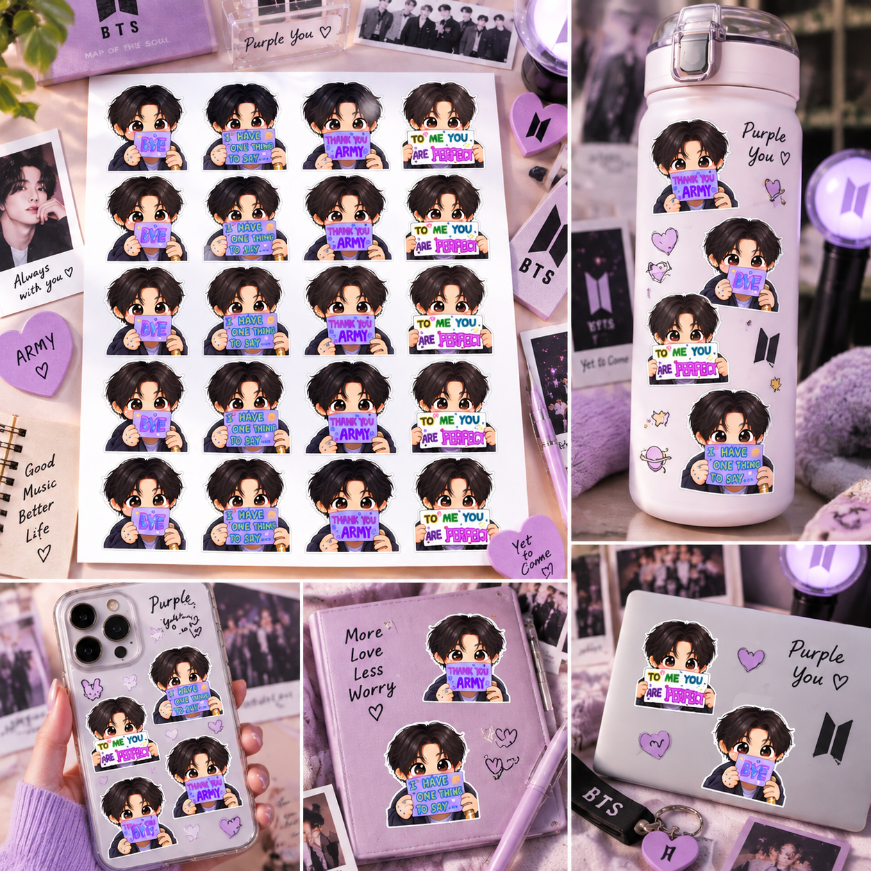 NA - Cute JK for Army Sticker Sheet - Image 2
