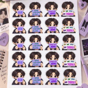 NA - Cute JK for Army Sticker Sheet