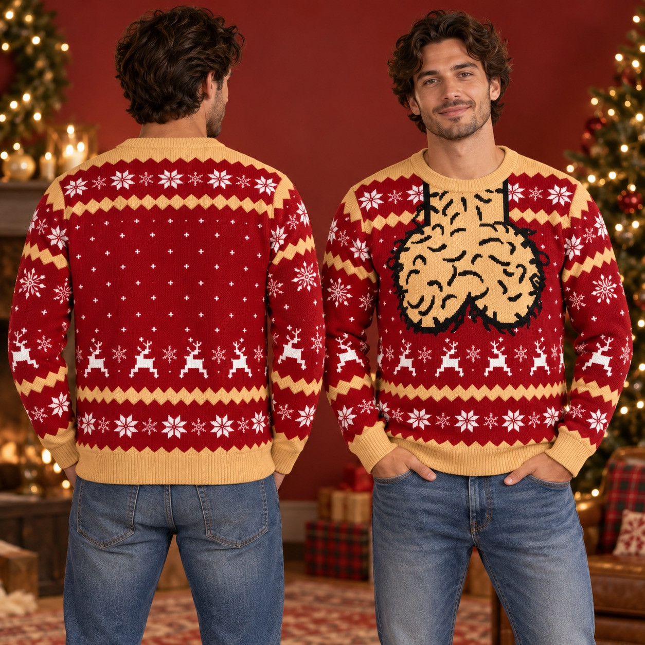 TT - Hilarious Merry Cockmas 350gsm Premium Sweater Ugly Christmas, Funny Nuts Sack Holiday Sweater, Funny Xmas Apparel - Image 7